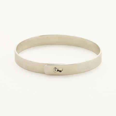 Click bracelet with silver ball lock - silver