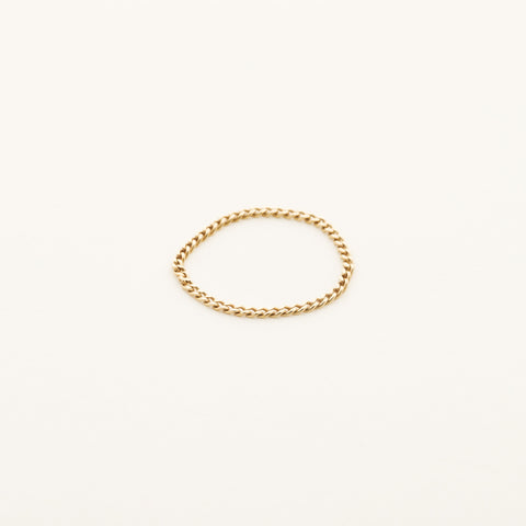 Thin chain ring - 18k gold