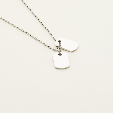 Tag necklace - silver