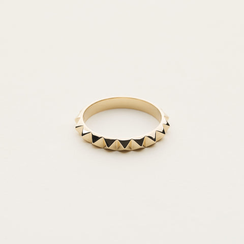 Mini stud ring - gold plated