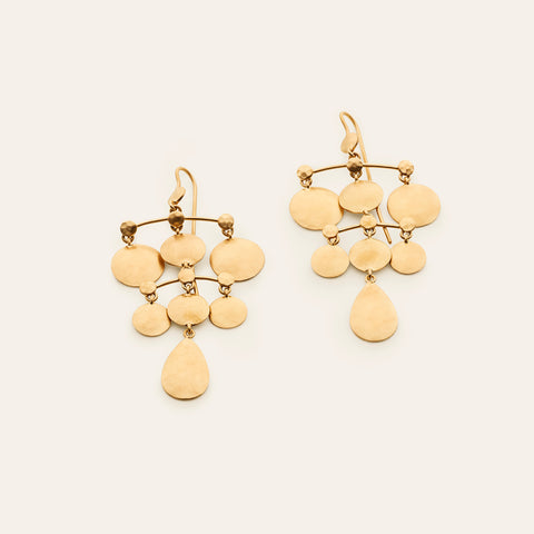 Disk earrings - gold plated