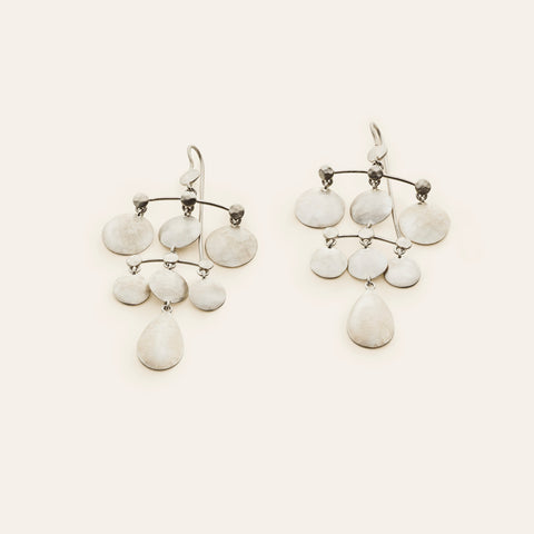 Disk earrings - silver