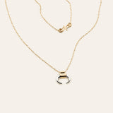 Mini moon and star necklace - gold plated