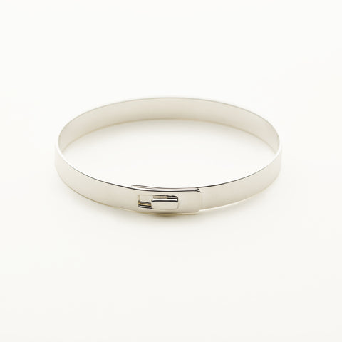 Click bracelet with silver square lock - silver