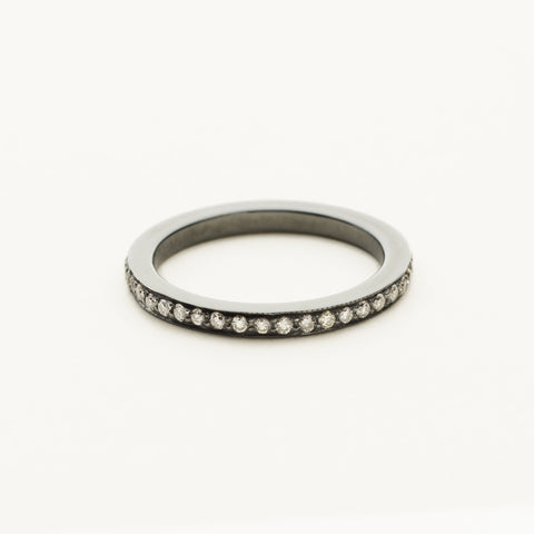 Eternity ring - silver and diamonds