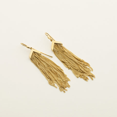 Fringe earrings - gold plated