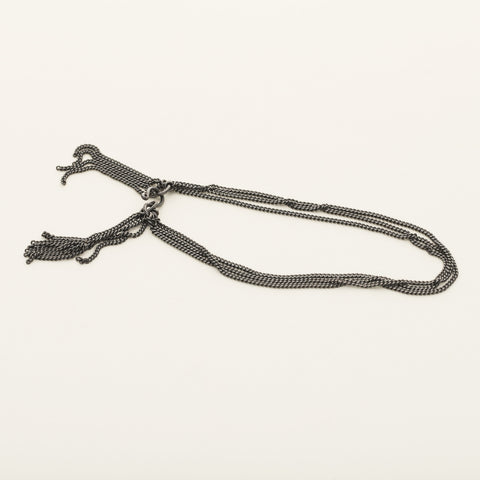 In chain bracelet - oxidized silver