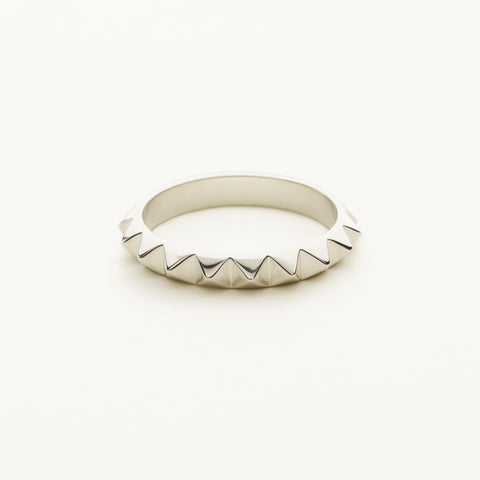 Mini stud ring - silver